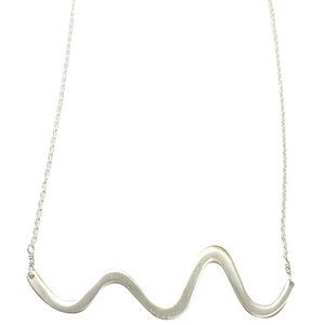 Elegant Silver Wave Necklace